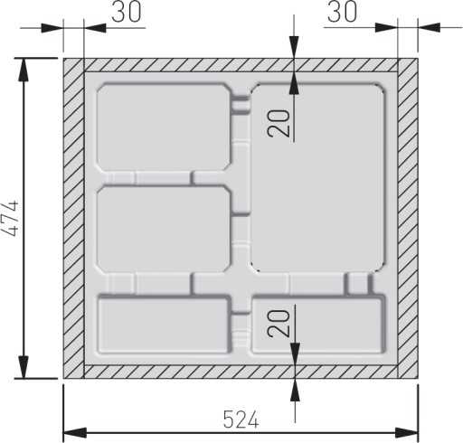 Корзины AxiSpace с частицами графена 1X15L + 2X7L