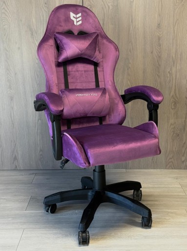 Fotel obrotowy biurowy gamingowy krzesło do biurka Alcantara odchylany XL