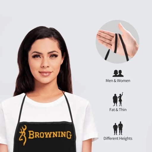 Забавные фартуки Browning для мужчин и женщин для взрослых, унисекс, кухонный нагрудник для шеф-повара, стол