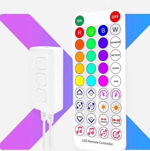 SP611E WS2812B WS2811 muzyka Bluetooth kontroler 2 złącza