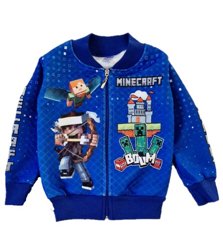 Толстовка для мальчика 104 MINECRAFT BLUE BOMBER