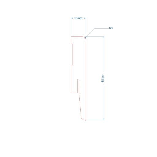 Listwa Przypodłogowa Antracyt Grafit 8cm- 80mm MDF