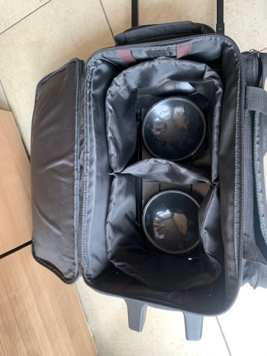 Сумка для мячей для боулинга 2 шт. BOWL ARENA синяя 55х45х35 см на колесиках