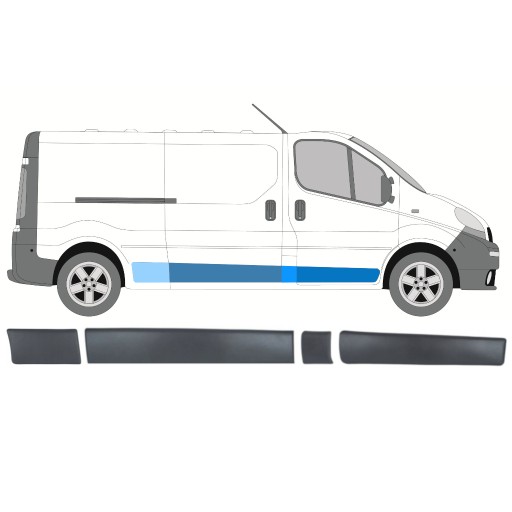 Накладка на раздвижную дверь Trafic Vivaro 2001-