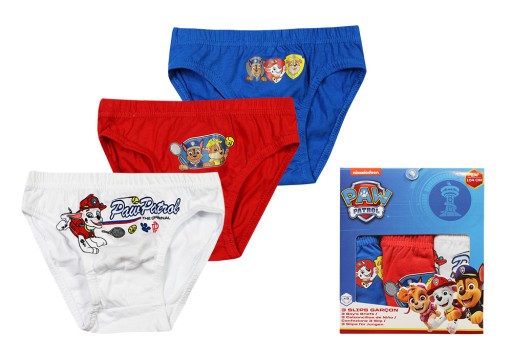 Трусики PAW PATROL ДЛЯ МАЛЬЧИКОВ ТРУСИКИ ДЛЯ ДЕТЕЙ, НАБОР ИЗ 3 ПАКЕТОВ, 5/6 ЛЕТ