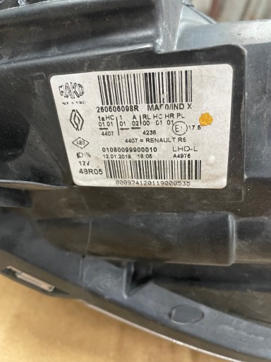 ФАРА ФАР ПЕРЕДНЯЯ ЛЕВАЯ RENAULT CLIO IV 4 FULL LED 260606098R ПО ЗАПЧАСТИ