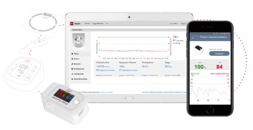 ПАЛЬЦЕВЫЙ МЕДИЦИНСКИЙ ПУЛЬСОКСИМЕТР BLUETOOTH