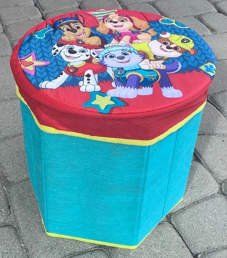 POJEMNIK KOSZ NA ZABAWKI ORGANIZER PUDEŁKO PUFA OLDMAN PSI PATROL 28x28x27