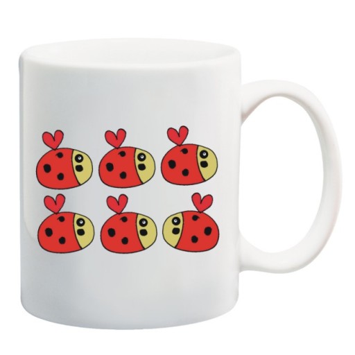 KUBEK BIEDRONKA BIEDRONKI LADYBIRD KROPKI wzory