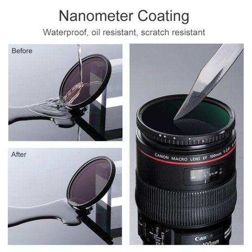 Регулируемый серый фильтр K&F Concept Nano X (ND8-ND128) 43 мм