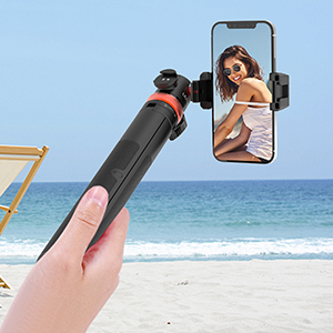 ШТАТИВ ДЛЯ ТЕЛЕФОНА UURIG 129 СМ 2 В 1 С ЗАЖИМОМ 360° GOPRO
