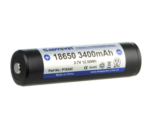 KP ICR18650-340PCM 3400 мАч литий-ионный с защитой 3,7 В