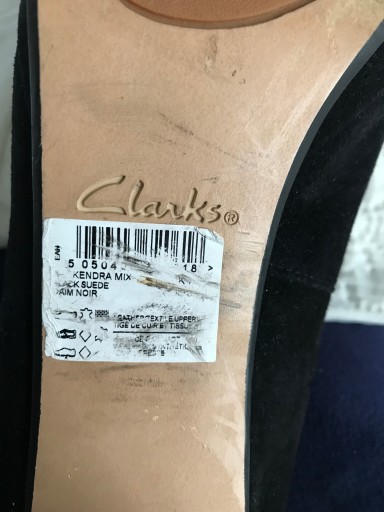 Туфли CLARKS ЖЕНСКИЕ - кожа, ЧЕРНЫЕ, размер EU 41