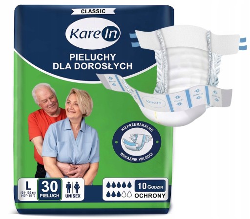 ПОДГУЗНИКИ ДЛЯ ВЗРОСЛЫХ KAREIN CLASSIC L 30 ШТ.