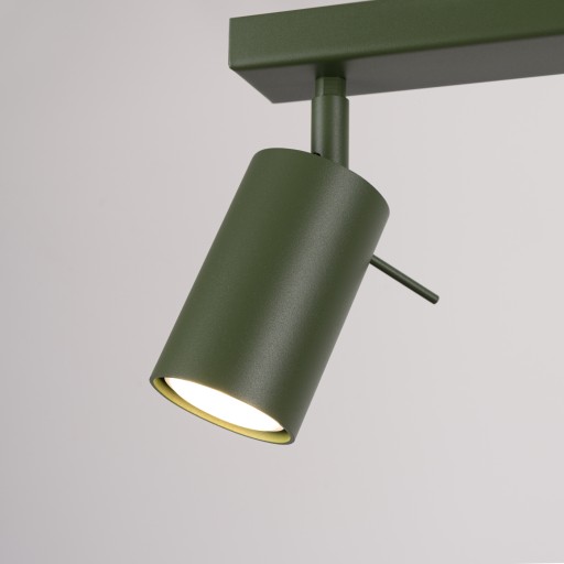 Plafon RING 4L zielony oliwkowy oryginalna lampa sufitowa listwa do holu