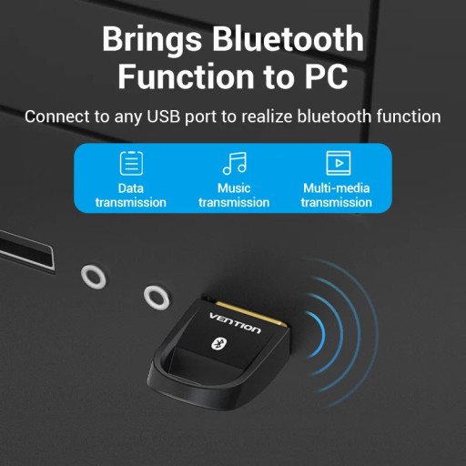 USB firmy Vention Bluetooth 5.0 Win8/10 Drive Free Adapter do mysz