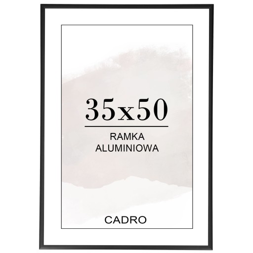 Рамка для фото 35х50 В3, алюминий, черная