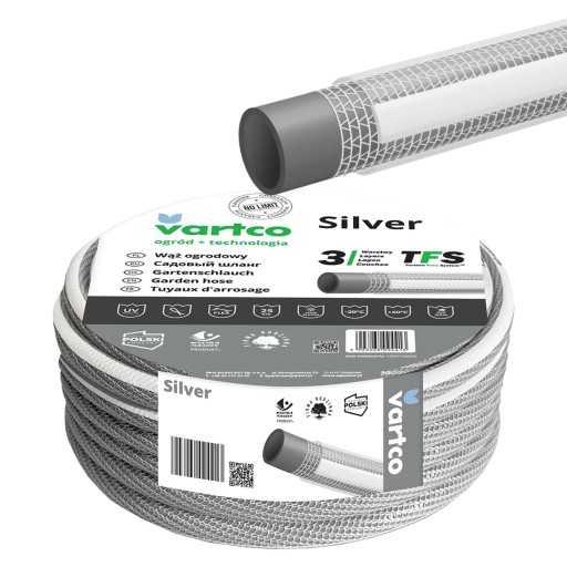 WĄŻ OGRODOWY 3-WARSTWOWY VARTCO SILVER 25BAR 1'' 10M PRODUKT POLSKI