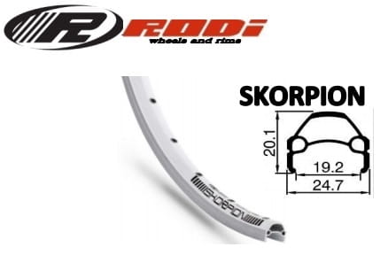 Велосипедный обод 28 622X19c 36H Трекинговый клепаный RODI RIM SKORPION 622