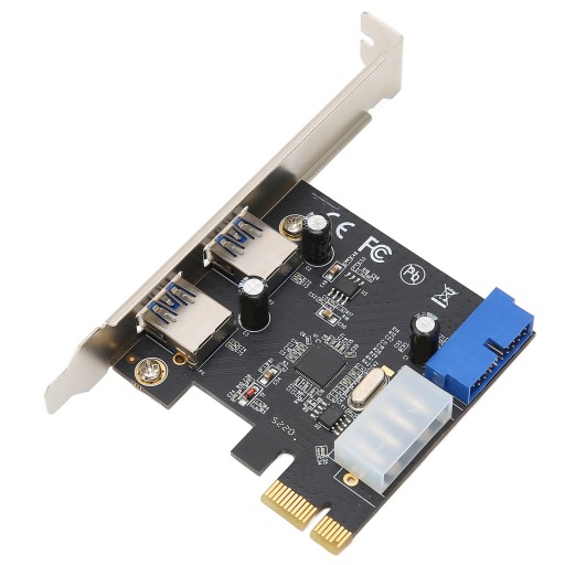 Карта расширения PCIE-USB3.0, 2 порта, быстрая стабильная передача, 20-контактный разъем
