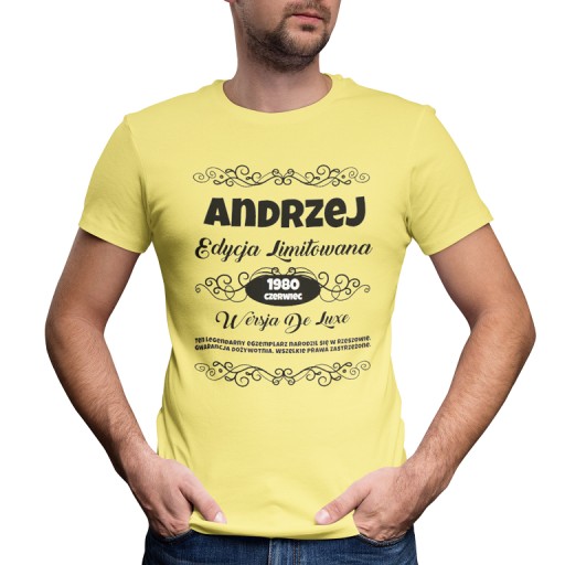 ПЕРСОНАЛИЗИРОВАННАЯ МУЖСКАЯ ФУТБОЛКА В ПОДАРОК ​​ANDRZEJ