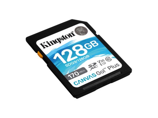 Карта памяти Kingston Canvas Go+ SD 170/90 МБ/с SDG3/128 ГБ