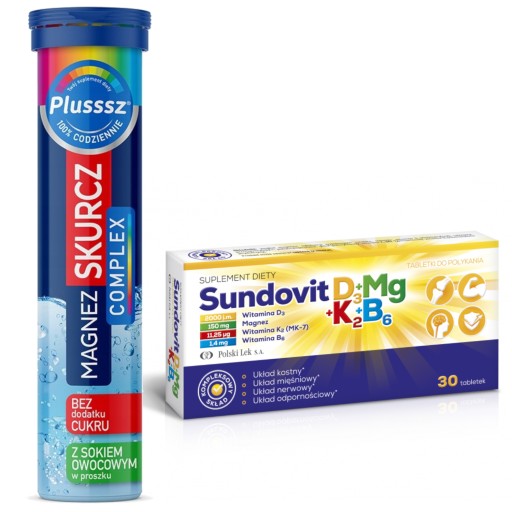 Биологически активная добавка Polish Medicine SUNDOVIT D3 Mg K2 B6 Витамины 30 шт.