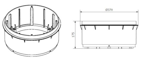 Расширение распределительной камеры D300 H150 Расширение Aquabin
