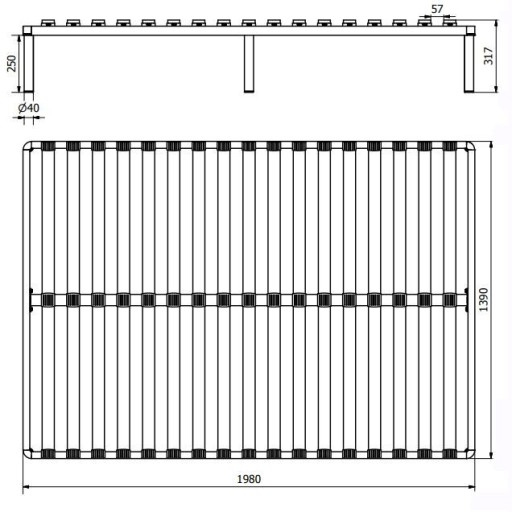 Металлическая металлическая рама самостоятельно 140x200 см. Металлическая кровать