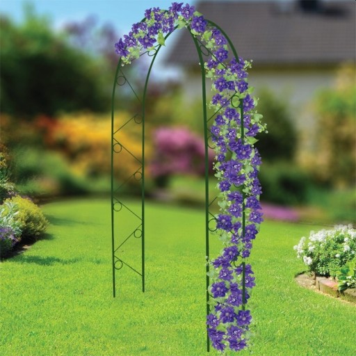 PERGOLA OGRODOWA ROŚLIN PNĄCYCH RÓŻ KWIATÓW OZDOBNA WYSOKA JAKOŚĆ 215x115cm