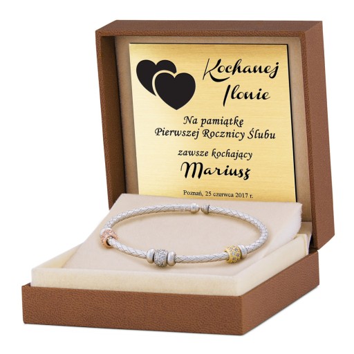 BRANSOLETKA SREBRNA 925 BANGLE GRAWER