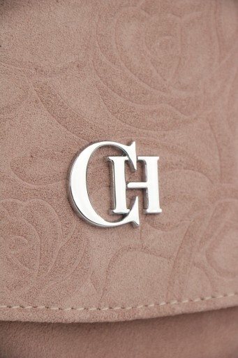 Sn243 Женская сумка-мессенджер А5 Chiara Design из натуральной кожи - пудрово-розовый