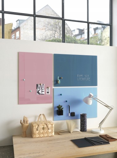 JASNONIEBIESKA Szklana TABLICA MAGNETYCZNA 40x60