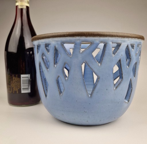 DUŻA AŻUROWANA DONICA Rękodzieło Studio Pottery