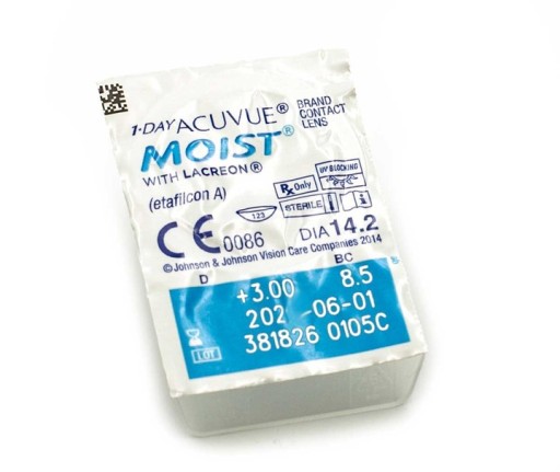 1-DAY ACUVUE MOIST 90шт +5,50 8,5