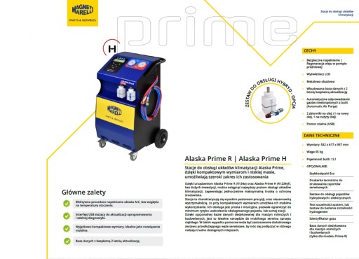 Stacja klimatyzacji ALASKA PRIME H R1234yf MAGNETI