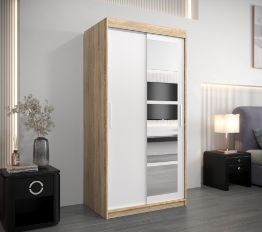 Раздвижной шкаф ROMA 1 100 см с зеркалом
