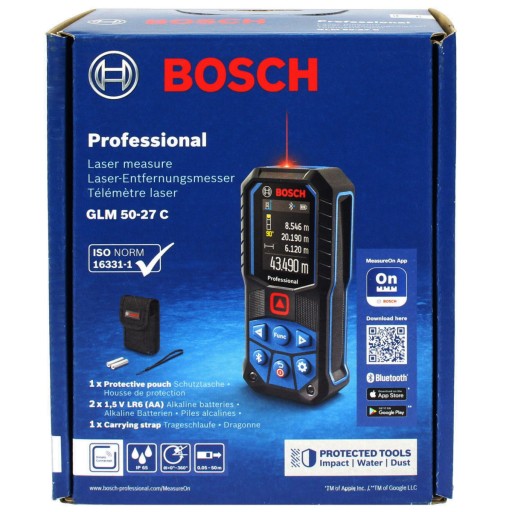 ЛАЗЕРНЫЙ ДАЛЬНОМЕР GLM 50-27 C BOSCH Bluetooth