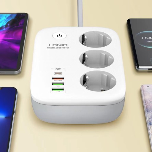 Светодиодный удлинитель SMART WiFi USB TUYA QC3.0 PD