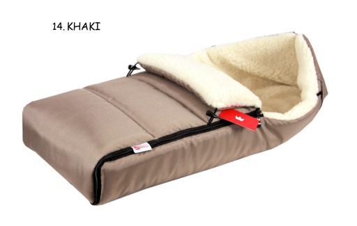BabyLux K12 ŚPIWÓR DO WÓZKA OWCZA WEŁNA 90 cm khaki