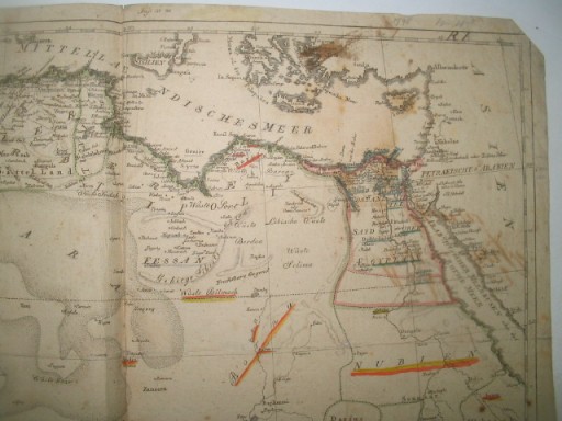 Старая карта АФРИКА 1808 Нордкусте Марокко Фес Алжир