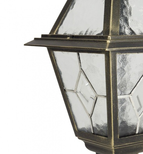 Lampa stojąca latarnia ogrodowa z witrażem 80cm