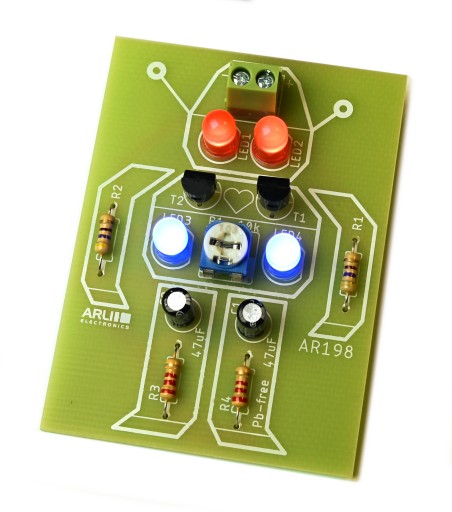 AR198 Migający robocik LEDward nauka elektroniki