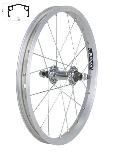 ВЕЛОСИПЕДНОЕ КОЛЕСО XMX ПЕРЕДНЕЕ 16 ALU STRONG