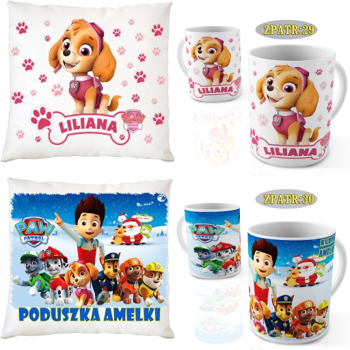 Кружка PAW PATROL + подушка в подарок для фанатов ИМЯ