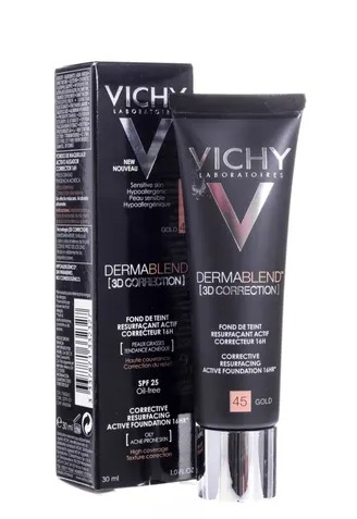 Vichy Dermablend 3D Correction 45 Gold 30 мл вечерний тональный крем