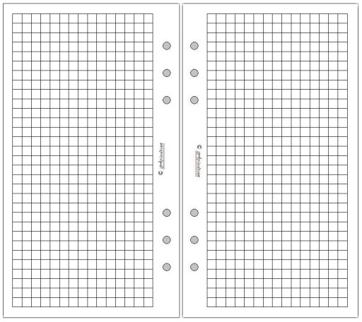 Вкладыш-переплет для блокнота, белый, GRID print, A6, 9,9x17 см.
