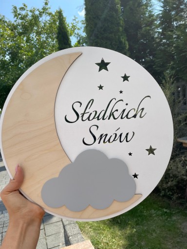 Lampka nocna LED 37 cm KSIĘŻYC IMIĘ