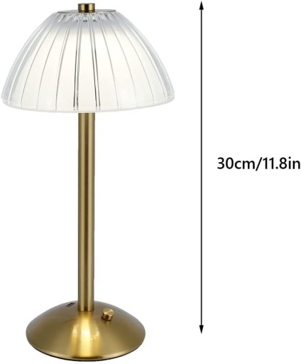 LAMPKA NOCNA STOŁOWA Z ABAŻUREM DO POKOJU SYPIALNI BEZPRZEWODOWA DOTYKOWA
