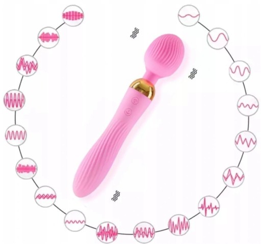 Wibrator Damski Ekskluzywny Masażer Dwustronny 2w1 Dildo